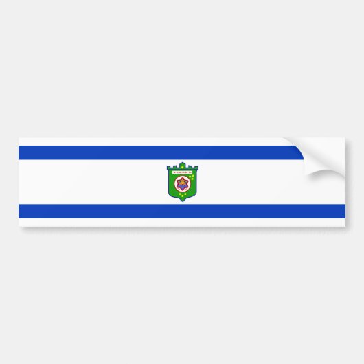 Flagge von Tel Aviv (Israel) Autoaufkleber (Vorne)