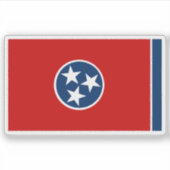 Flagge von Tennessee Aufkleber (Vorderseite)
