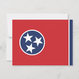 Flagge von Tennessee Drei Sterne Blauer Kreis Postkarte
