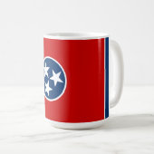 Flagge von Tennessee Kaffeetasse (VorderseiteRechts)