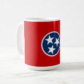 Flagge von Tennessee Kaffeetasse (Vorderseite Links)
