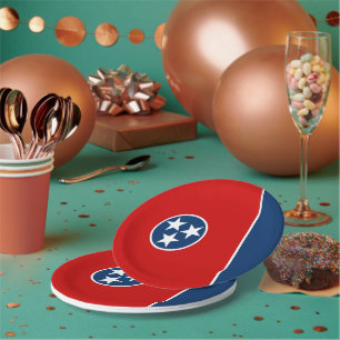 Flagge von Tennessee Pappteller