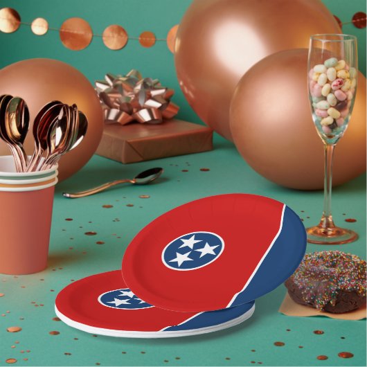 Flagge von Tennessee Pappteller (Multi)