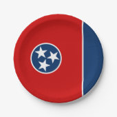 Flagge von Tennessee Pappteller (Vorderseite)