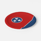 Flagge von Tennessee Pappteller (Schrägansicht)