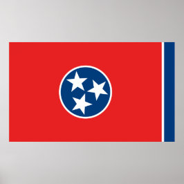 Flagge von Tennessee Poster