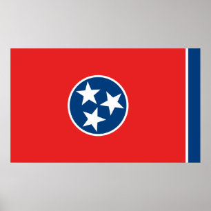 Flagge von Tennessee Poster