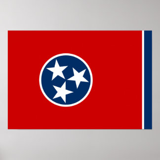 Flagge von Tennessee Poster