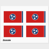 Flagge von Tennessee Rechteckiger Aufkleber (Blatt)