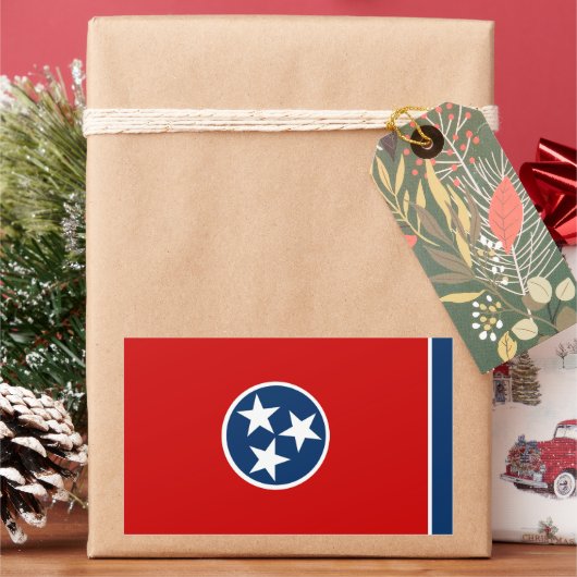 Flagge von Tennessee Rechteckiger Aufkleber (Feiertag)