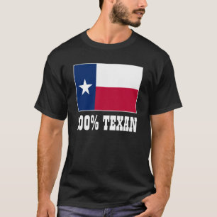 Flagge von Texas   100 % Texaner T-Shirt