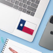 Flagge von Texas Aufkleber (Laptop mit iPhone)