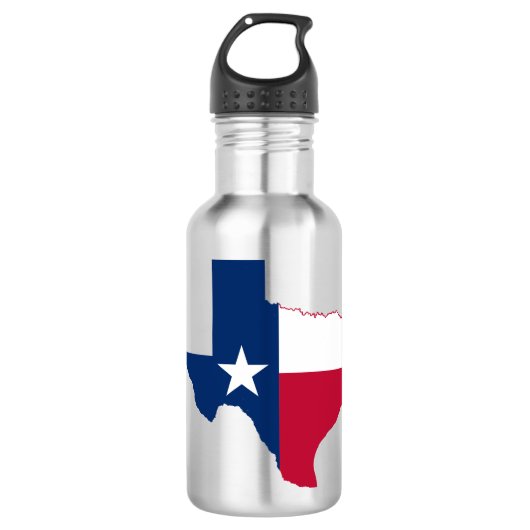 Flagge von Texas Edelstahlflasche (Vorderseite)