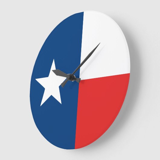 Flagge von Texas Große Wanduhr (Winkel)