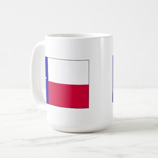 Flagge von Texas Kaffeetasse (Vorderseite Links)