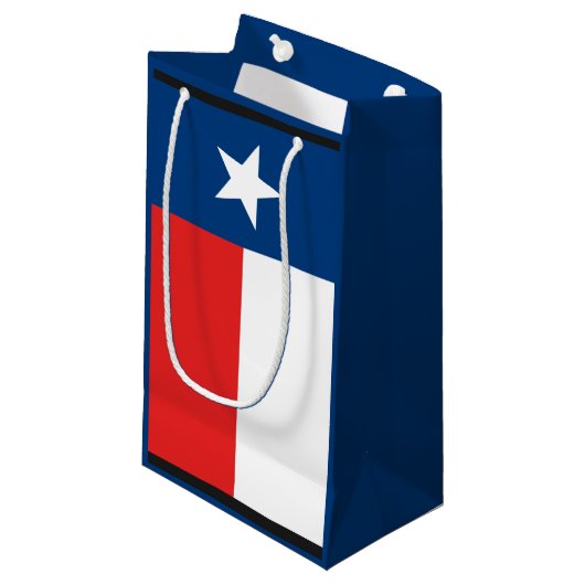 Flagge von Texas Kleine Geschenktüte (Vorderseite Schrägansicht)