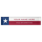 Flagge von Texas Namensplakette (Vorderseite)