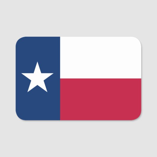 Flagge von Texas Namensschild (Vorderseite)