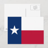 Flagge von Texas Postkarte (Vorne/Hinten)