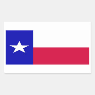 Flagge von Texas Rechteckiger Aufkleber