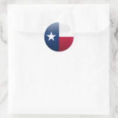 Flagge von Texas Runder Aufkleber (Tasche)