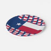 Flagge von Texas, Texanische Flagge Pappteller (Schrägansicht)