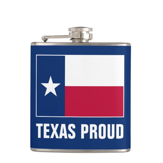 Flagge von Texas | Texas Proud Flachmann (Vorderseite)