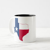 Flagge von Texas Zweifarbige Tasse (Vorderseite Links)