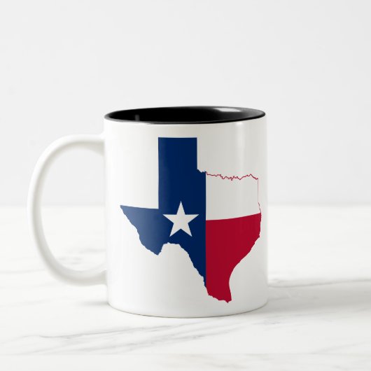 Flagge von Texas Zweifarbige Tasse (Links)
