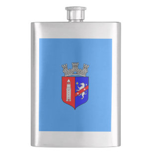 Flagge von Tirana, Albanien Flask Flachmann