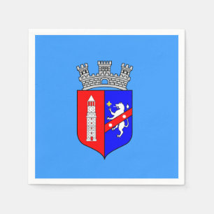 Flagge von Tirana, Albanien Papier Napkins Serviette