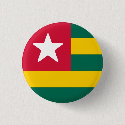 Flagge von Togo Button (Vorderseite)