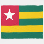 Flagge von Togo Fleecedecke (Vorderseite (Horizontal))