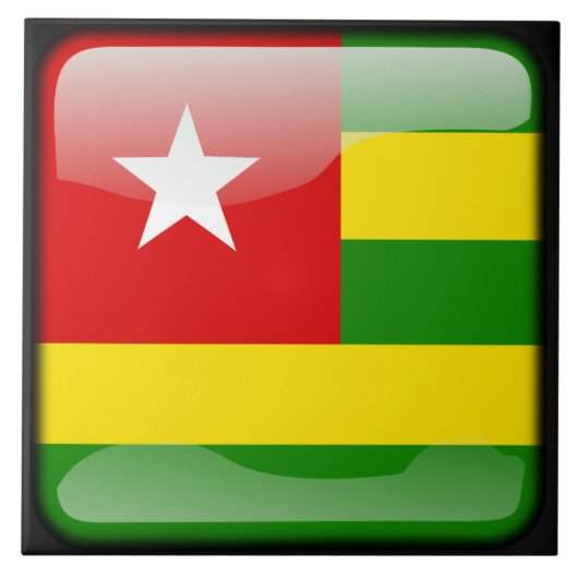 Flagge von Togo Fliese (Vorderseite)