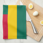 Flagge von Togo Geschirrtuch (Viertel Falte)