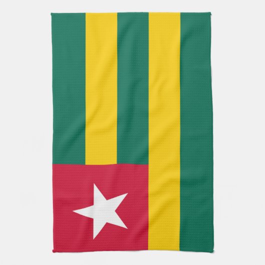 Flagge von Togo Geschirrtuch (Vertikal)