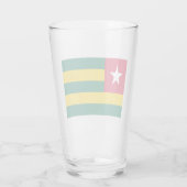 Flagge von Togo Glas (Rückseite)