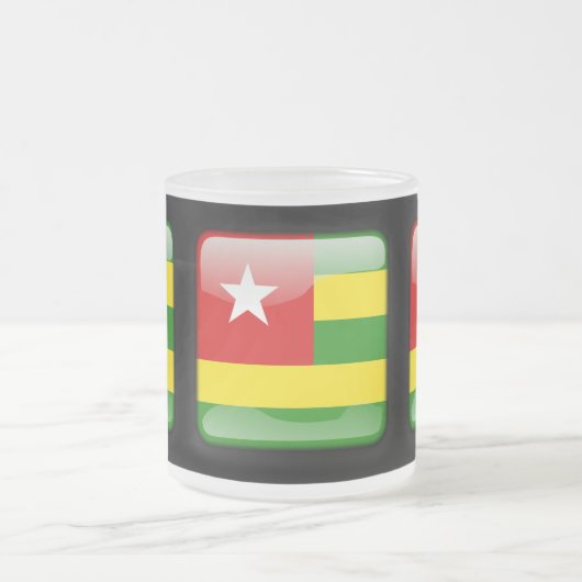 Flagge von Togo Mattglastasse (Mittel)