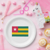Flagge von Togo Pappteller (Party)