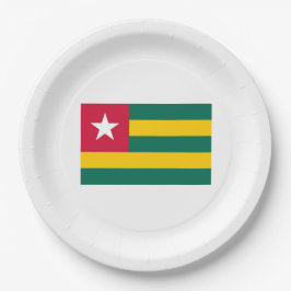Flagge von Togo Pappteller