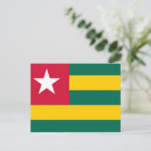 Flagge von Togo Postkarte (Stehend Vorderseite)