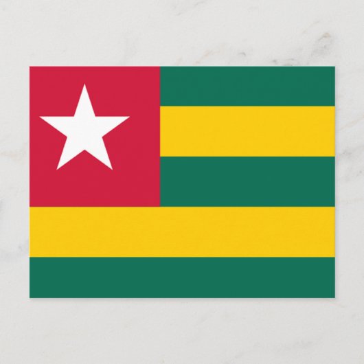 Flagge von Togo Postkarte (Vorderseite)
