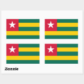Flagge von Togo Rechteckiger Aufkleber (Blatt)