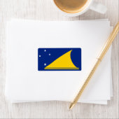 Flagge von Tokelau Adressaufkleber (Insitu)
