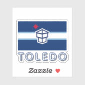 Flagge von Toledo, Ohio Aufkleber (Blatt)