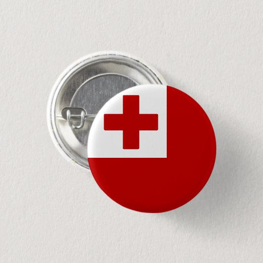 Flagge von Tonga Button (Vorne & Hinten)