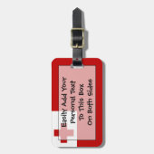 Flagge von Tonga Easy ID Personal Gepäckanhänger (Vorderseite vertikal)