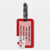 Flagge von Tonga Easy ID Personal Gepäckanhänger (Rückseite vertikal)