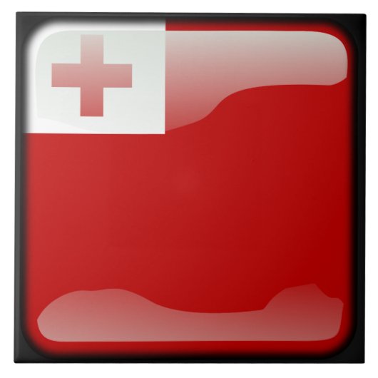Flagge von Tonga Fliese (Vorderseite)
