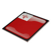 Flagge von Tonga Fliese (Seite)